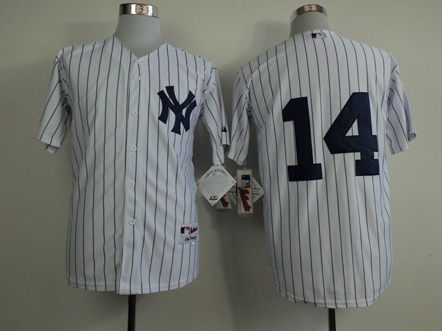 Men New York Yankees #14 No name White MLB Jerseys